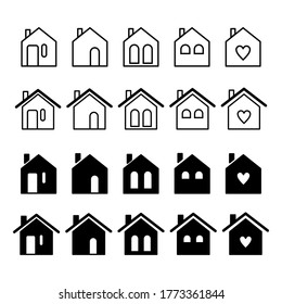 flat style house icon. building theme. icon web. icon home. vector illustration.