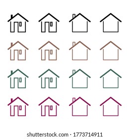 
flat style house icon. building theme
