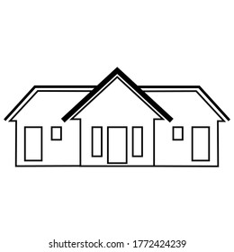 
icono de casa de estilo plano. tema de propiedad