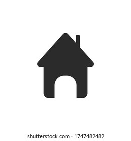 Icono de casa de estilo plano, ilustración vectorial