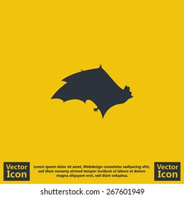 Flat style icon with bat symbol