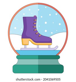 Flat style icon of Christmas stuff for cozy celebrate at home isolated on a white background. Vector illustration