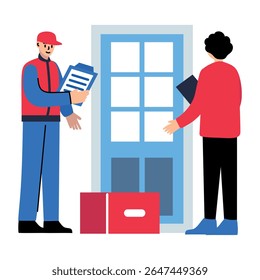 Ein flaches Symbol für den Lieferservice