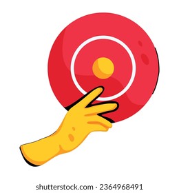 A flat style icon depicting frisbee disc 