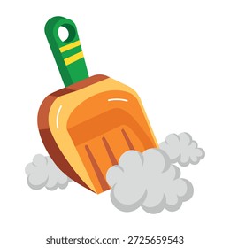Un icono de estilo plano que representa la cuchara de arena  
