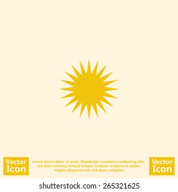 Flat style  icon with forecast sunny weather symbol