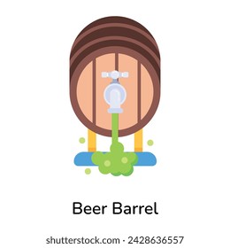 A flat style icon of irish beer barrel 