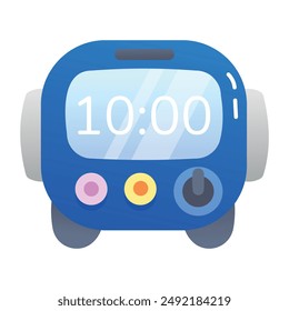 A flat style icon of kitchen timer 