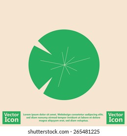 Flat style icon with lotus leaf symbol