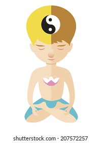 Flat style icon meditation