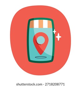 Icono de estilo plano de un smartphone moderno