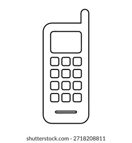 Flaches Symbol eines modernen Smartphones