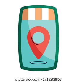 Icono de estilo plano de un smartphone moderno