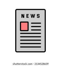 flat style icon networking newspaper
