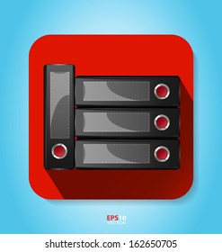 Flat style icon - office, for multipurpose design needs