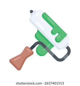 A flat style icon of paint roller used in renovation