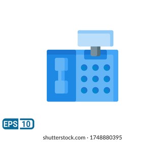 flat style icon of phone concept isolated on white background. Editable color. EPS 10
