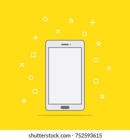 Flat style icon of phone vector illustration