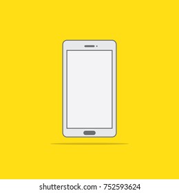 Flat style icon of phone vector illustration