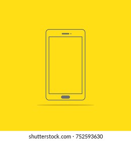Flat style icon of phone vector illustration