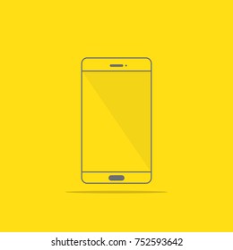 Flat style icon of phone vector illustration