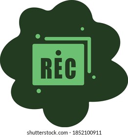 Flat style Icon Recorder for website mobile app presentation purposes