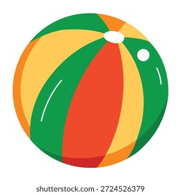 Un icono de estilo plano que representa una bola  