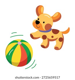 Un icono de estilo plano que representa un perro corredor  
