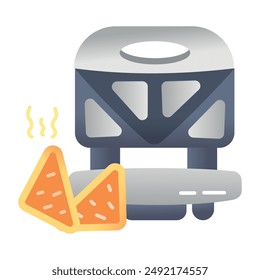 A flat style icon of sandwich maker 
