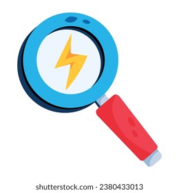 Here’s a flat style icon of search power 