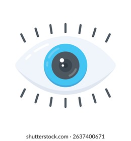 A flat style icon showing business vision concept