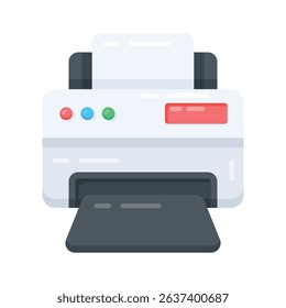 A flat style icon showing copier machine