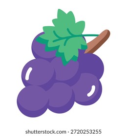 Ein flaches Symbol mit Trauben