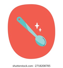 Icono de estilo plano de cuchara, cuchillo y tenedor para la marca de alimentos
