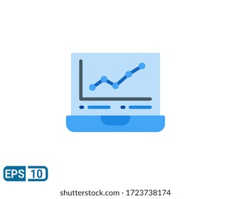 flaches Stilsymbol der Statistik, Infografiksymbol. Vektorgrafik für Webseiten oder mobile App. EPS10
