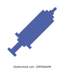 Flat style icon of syringe.