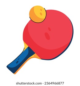 Here’s a flat style icon of table tennis 