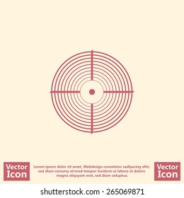 Flat style  icon with target symbol