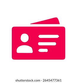 Icono de tarjeta de Identificación de estilo plano