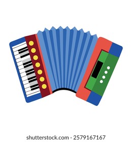 A flat style illustration of an accordion