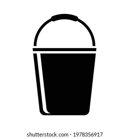 flat style illustration of a bucket icon