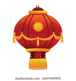 Una ilustración de estilo plano de linterna china