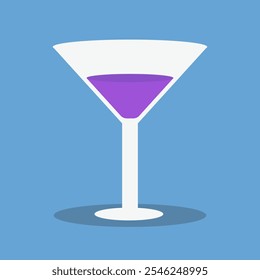flat style illustration of a Cocktail Glass
