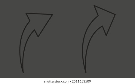 Flat style illustration of going up red arrow icon isolated with background.