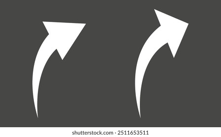 Flat style illustration of going up red arrow icon isolated with background.
