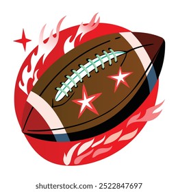  A flat style illustration of gridiron ball 