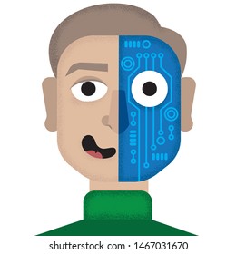 flat style illustration on white