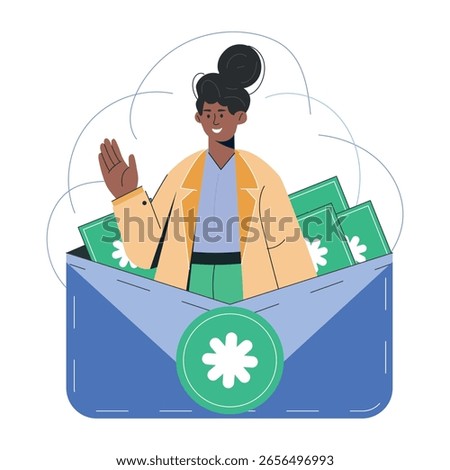 A flat style illustration representing reimbursement