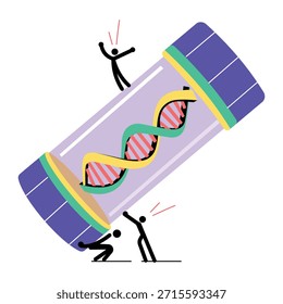 Una ilustración de estilo plano que muestra el tubo de extracción
