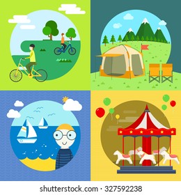 Flat style illustration. Vector objects for holiday.